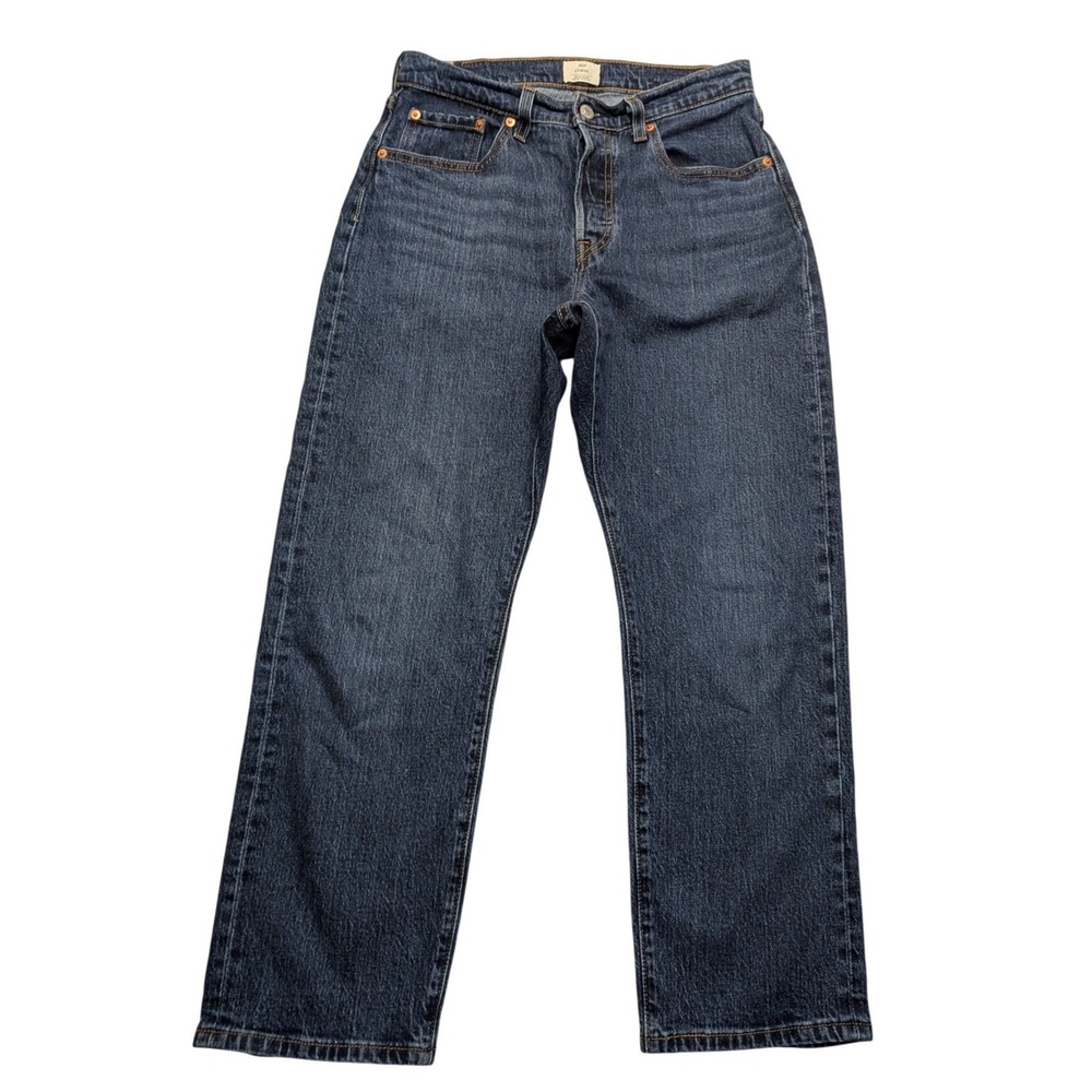 Levis 501 Curve Jeans Women 30x28 (28x26.5) Dark Wash Straight Leg Button Fly
